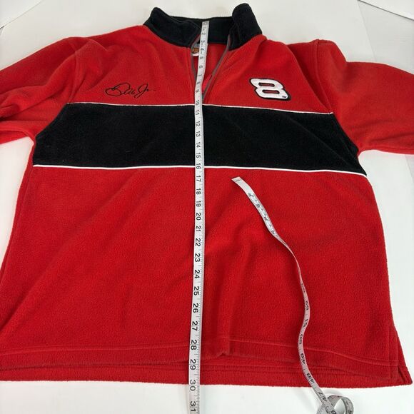 Vintage Dale Earnhardt Jr Quarter Zip Fleece Jacket Medium Red Winners Circle #8 - Picture 6 of 7